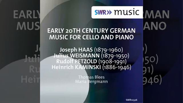 Kaminski, Heinrich - Musik für Violoncello und Klavier (1938) mov1 [Fantasia] смотреть онлайн