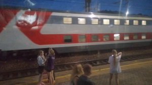 Двухэтажный поезд из Адлера. В первый раз увидела в России. Канал Тутси Влог.