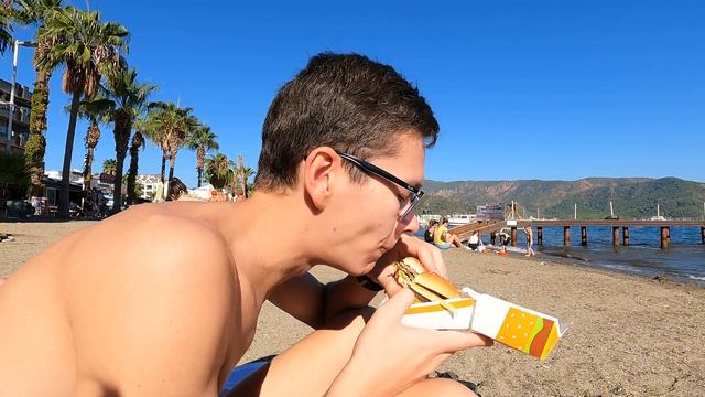 МАРМАРИС, ТУРЦИЯ 2022. Первый день в Мармарисе: Отель SunWay, McDonald's, Эгейское море.