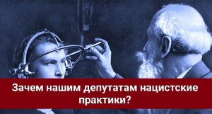 Зачем нашим депутатам нацистские практики?