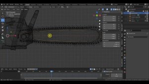 BLENDER 2.93 БЕНЗОПИЛА анимация цепи