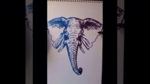 Амбидекстрия Рисую двумя руками Зеркальное рисование Mirror drawing Ambidextry drawing Слон Elephan