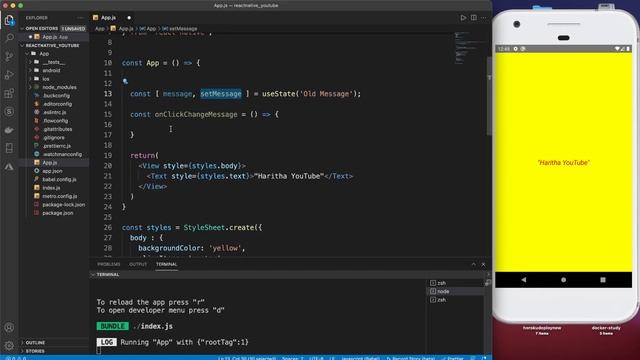 React Native sinhala tutorial - #3 - Use State | React Native in sinhala смотреть онлайн