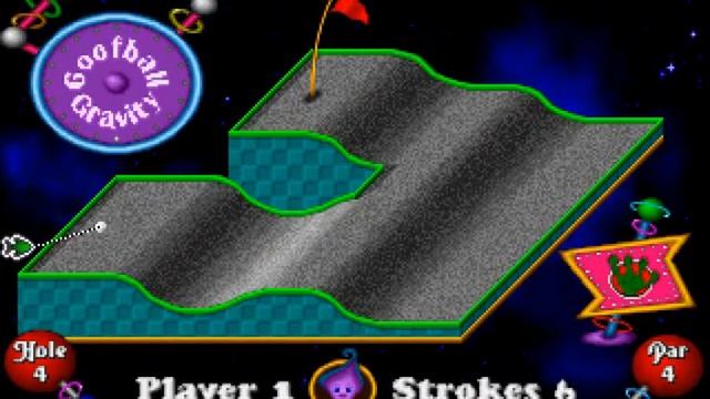 Fuzzy's World of Miniature Space Golf (MS-DOS, 1995) - gameplay смотреть онлайн