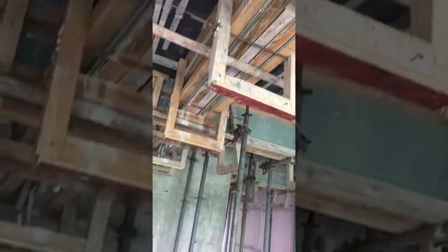 plastic formwork used in construction site