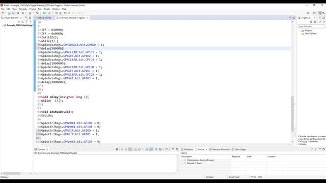 Урок№2. Настраиваем ножки микроконтроллера TMS320F28027 на вход. смотреть онлайн