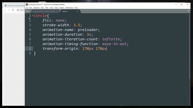 Chasing Circle Animation using SVG | CSS Loader Animation | HTML & CSS | No JavaScript