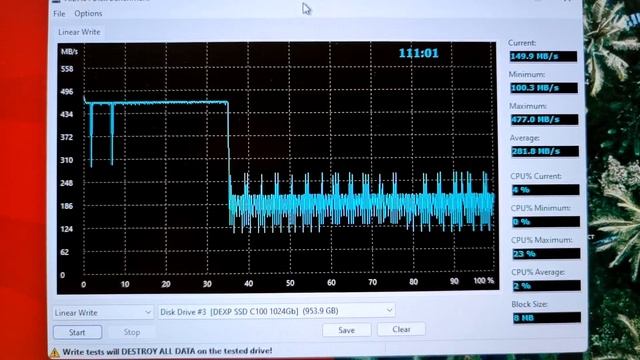 SSD DEXP С100  1 TB  |  Дешёвый диск с огромным ресурсом?