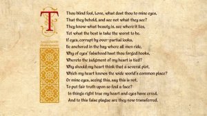 Shakespeare Sonnet 137 - Thou blind fool, Love, what dost thou to mine eyes