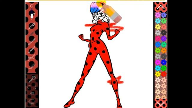 Леди Баг раскраска модницы!!! смотреть онлайн