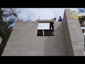 Монтируем перемычки Poritep из газобетона