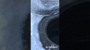 Канализация в бане из автомобильных покрышек