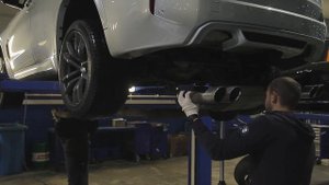 Выхлоп акрапович ЭВО на BMW X5M F85