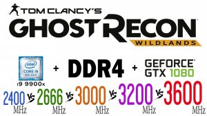 Tom Clancy's Ghost Recon: Wildlands DDR4 2400 МГц, 2666 МГц, 3000 МГц, 3200 МГц, 3600 МГц