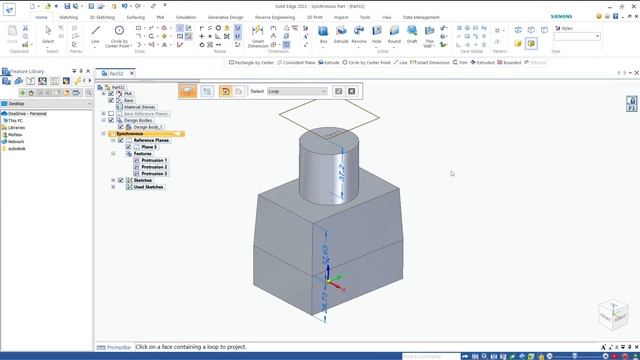 Solid Edge How To Project To Sketch смотреть онлайн