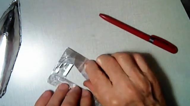 Лодка оригами из алюминивой фольги