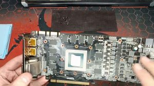 Обслуживание Gigabyte 1080ti.  Терморезинки 3ks.