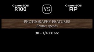 Canon EOS R100 vs. Canon EOS RP: A Comparison of Specifications