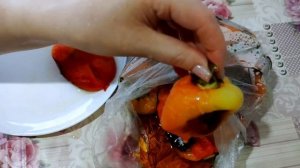 Когда перцы некуда девать ! запечённые перцы в духовке _  загатовка на зиму  /замарозка /