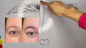 Коррекция разных бровей