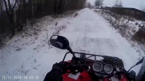 По снегу на stels 500 gt и ниве