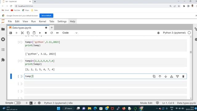 Python List data type in Hindi#pythoncourseinhindi #pythondatatypes#python