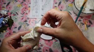 МК ватная игрушка "Мишаня" (Часть 4Б).  DIY cotton wool toy "Bear" (Part 4B)