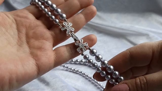 Колье из жемчуга Swarovski