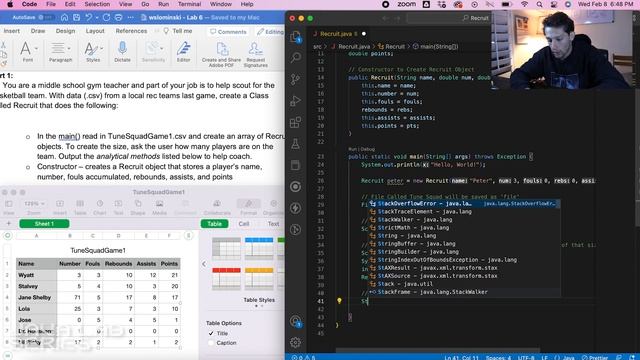 Java Lab 6 of 12 - Easiest Way To Read In CSV File - Creating toString method смотреть онлайн