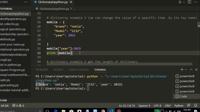 How to Create Dictionary in python
