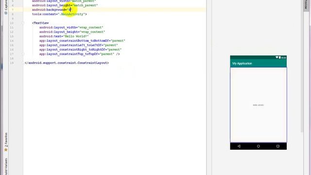 How to change activity background color in android studio