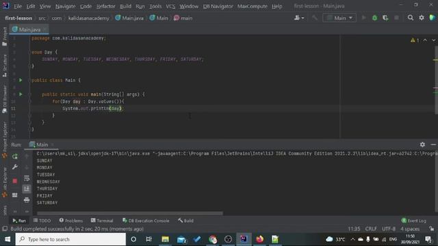 Java enum with for loop in Tamil