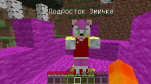 КАК МЕНЯЛАСЬ ДЕВУШКА ЭМИ РОУЗ ИЗ СОНИКА И ЕГО ЖИЗНЕННЫЙ ЦИКЛ В МАЙНКРАФТ ! ЭВОЛЮЦИЯ MINECRAFT