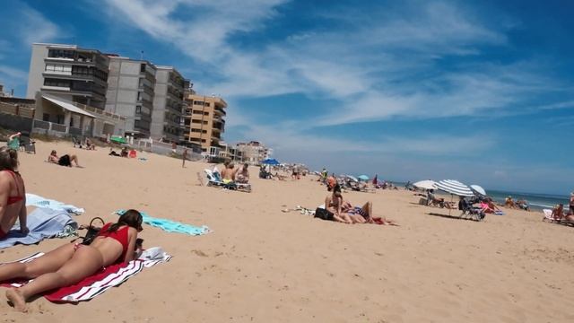 Best Day in Barcelona  - Spain ☀️ Amazing 4K Badalona Beach Walking tour