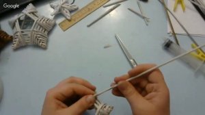 Еще одна елочка. Часть 10. Плетение елочных игрушек из газетных трубочек. Запись интенсива.