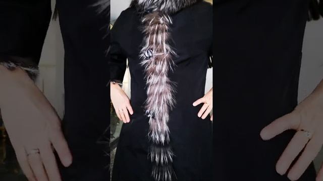 392 Двусторонняя женская шуба из меха черно-бурой лисы смотреть онлайн