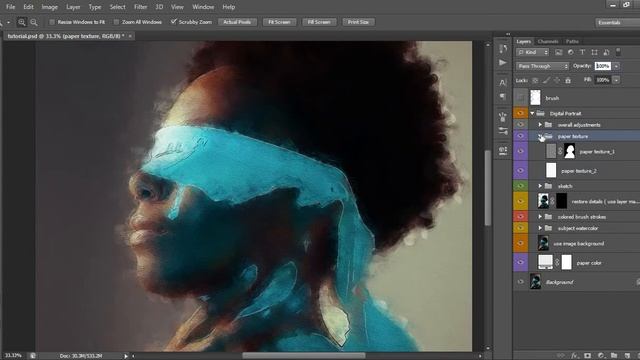 Photoshop Tutorial | Digital Portrait Photoshop Action