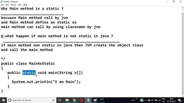 Why Main method is static смотреть онлайн