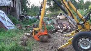 Самодельный экскаватор колит дрова