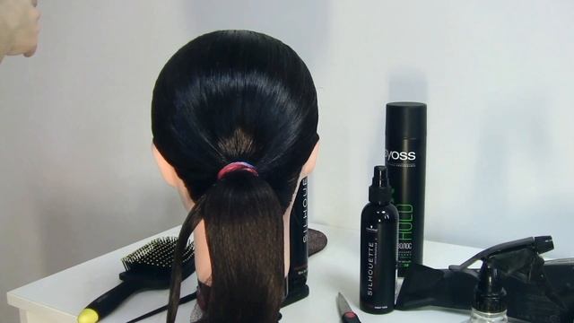 Прическа для бальных танцев. Обмотка, пучок ракушка