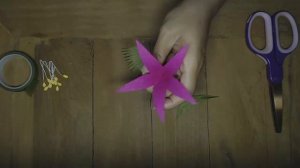 Simple Crepe Paper flowers - Flower Making of Crepe Paper - Paper Flower Tutorial