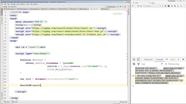 React JS Tutorial 3 - React.js Components with JSX