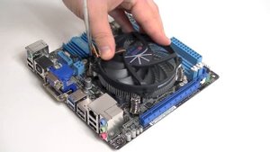 Установка кулера Titan DC-155A915Z/R на Mini-ITX плату