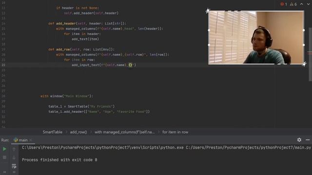 DearPyGui Example: Smart Table using managed columns