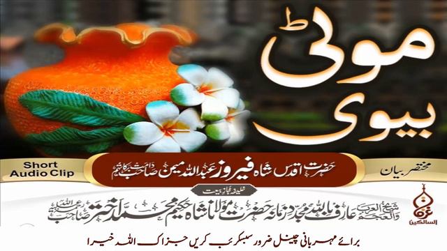 Moti Biwi | Fat wife | Short Clip Bayan | Hazrat Shah Feroz Abdullah Memon (D.B) | #FarogheDeen