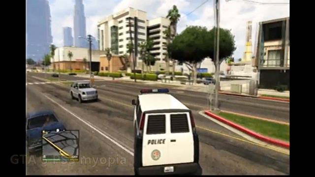 GTA 5 угнать полицейский фургон тихо Дорожные шипы to steal the police van quietly Spike strips смотреть онлайн