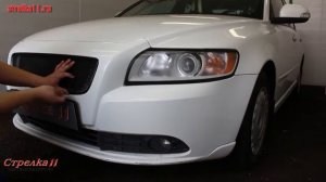 Защита радиатора PREMIUM VOLVO S40 II рестайлинг 2007-2012г.в. (Черный) - strelka11.ru