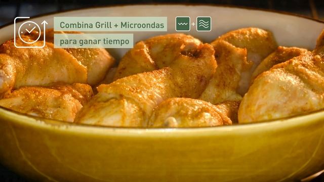 Cocción rápida y crujiente de alimentos frescos con el microondas NN-K35NW смотреть онлайн