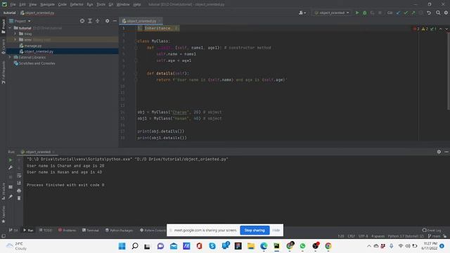 Inheritance details || Objected Oriented Programming in Python  #inheritance #python #pythontutoria