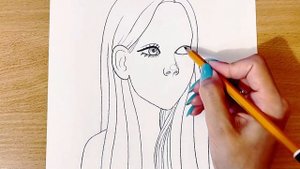 Как Нарисовать Девушку Карандашом Очень Легко | Рисуем Красивую Девушку Поэтапно